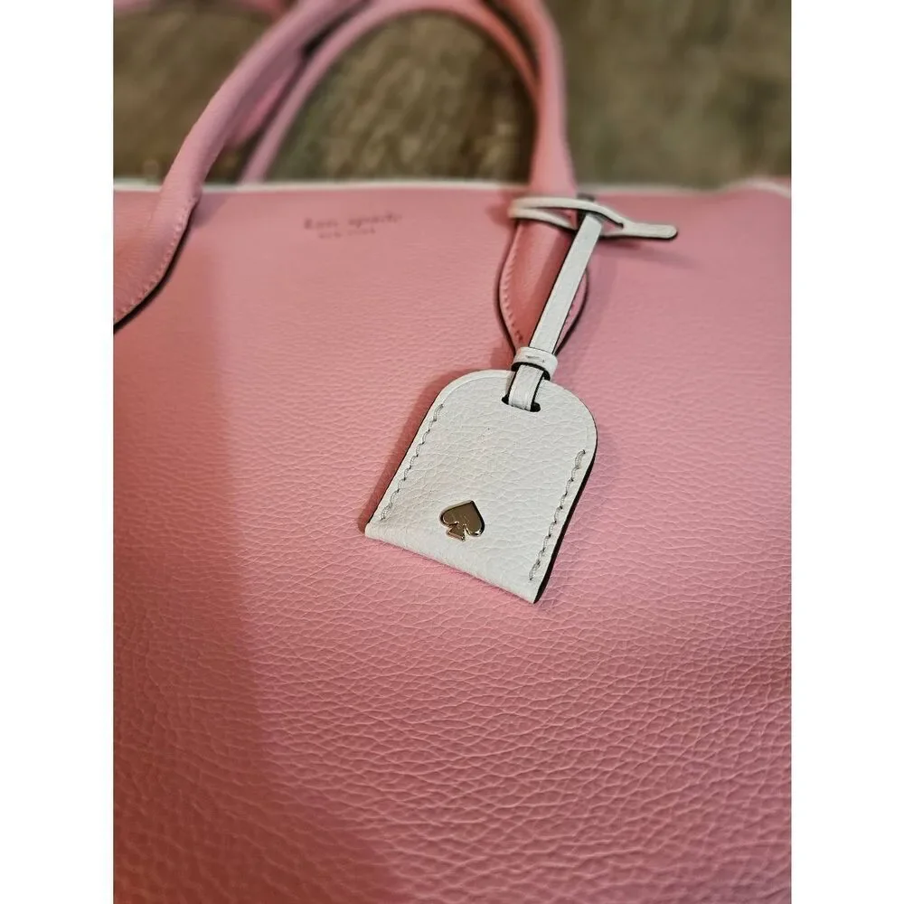 Kate Spade Leather Eva Purse Satchel AND Staci Large Slim Bifold Wallet PINK - Picture 6 of 16